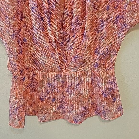 VINTAGE TESS MADE IN HONG KONG PINK PURPLE BLUE RED SOFT TOP SIZE 10 - Picture 3 of 8